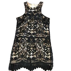 Lovers + Friends Revolve Caspian Dress Black Lace